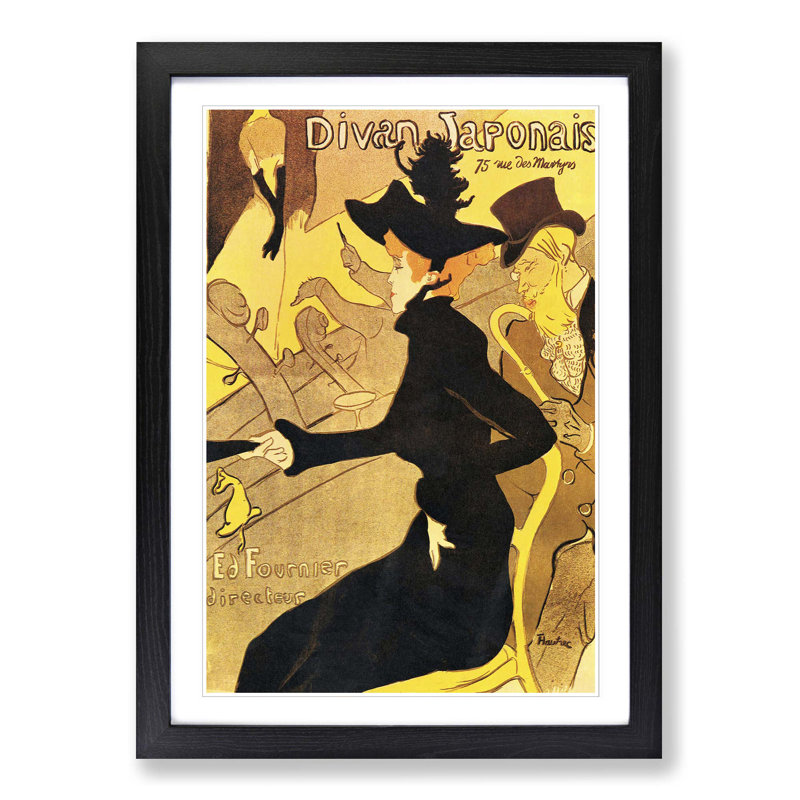 Henri De Toulouse-Lautrec - Single Picture Frame Print, Black