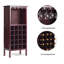 Pamila 20 Bottle Floor Wine Bottle & Glass Rack in Red