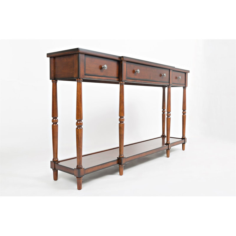 Cale 152cm Solid Wood Console Table, Antique Mahogany