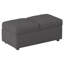 Chaise convertible de 20,68 po de largeur avec siège et rangement, coussin texturé, base en bois