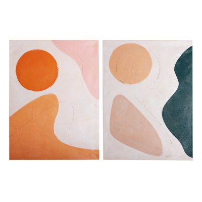 Jula 2 Piece Wrapped Canvas Painting