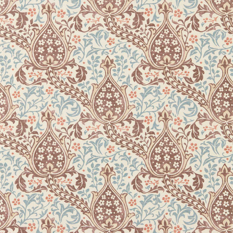 Persian Tulip, Umber/Mineral Blue