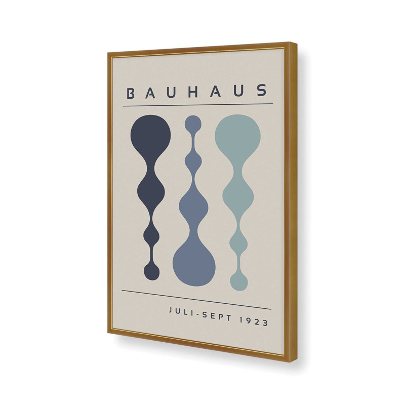 Affiche de minuit rétro Bauhaus, H 11,25 po x l 9,25 po x P 1,25 po, Reproduction encadrée sans passe-partout