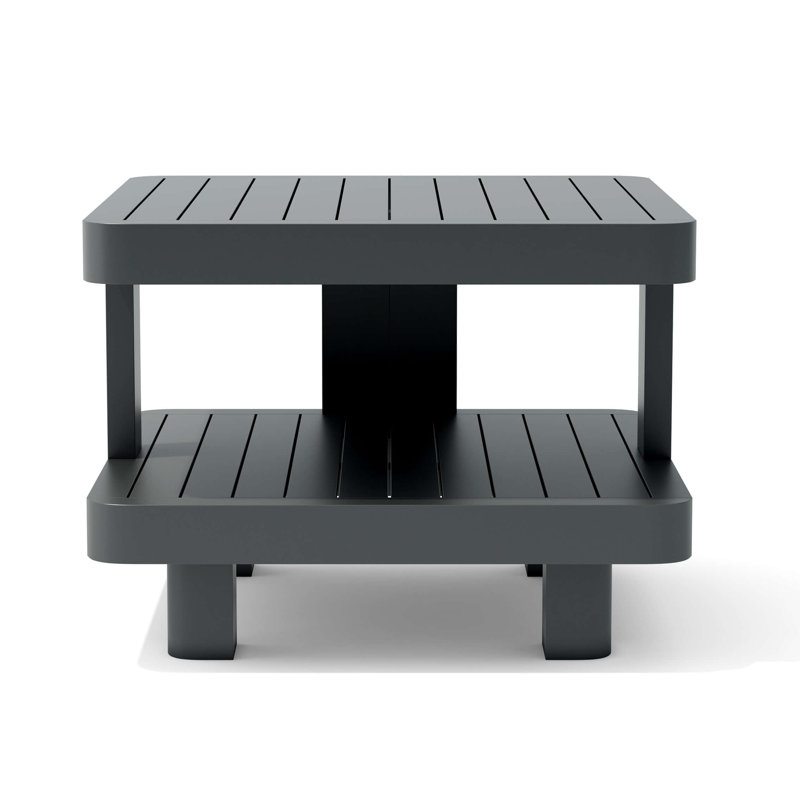 Ensemble de conversation avec coussins Massud Sunbrella, Gris, 2 fauteuils, canapé, repose-pieds, table, table d