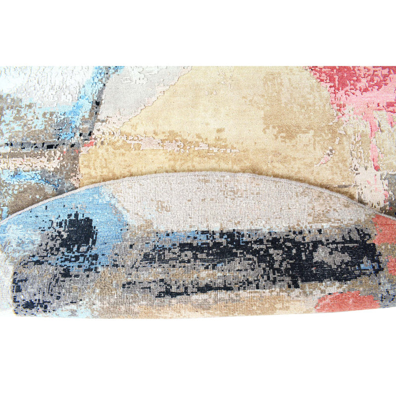 Hand Woven Silk and Wool Area Rug
