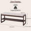 Banc d'entrée à deux niveaux en bois d'hévéa massif, banc à chaussures d'intérieur avec assise rembourrée, siège de couloir/hall d'entrée avec étagères ouvertes-2068853034-2078162658