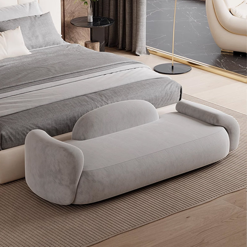 Banc rembourré, Gris brumeux, H 22,44 po x l 59,06 po x P 19,69 po