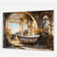 «Bathroom Golden Luxe I» - Art mural en verre acrylique pour salle de bain-101526847