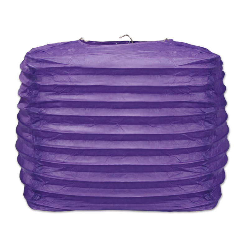Lanterne sur papier carrée, Mauve