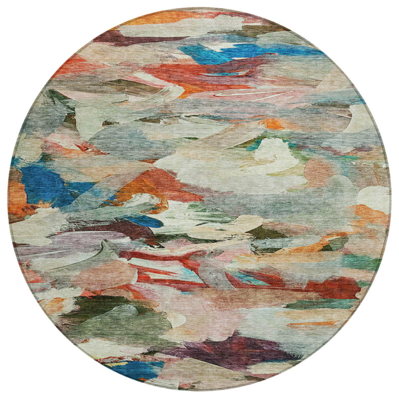 Tapis d'extérieur rond 8 pi