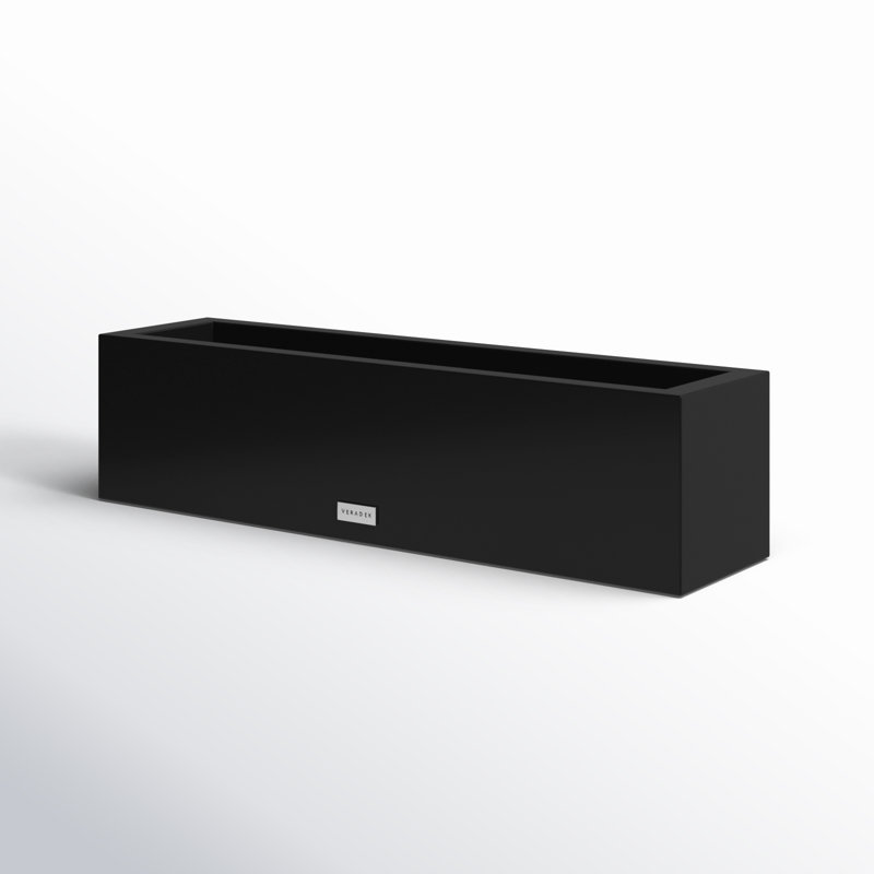 Block Series Window Box Planter, Black