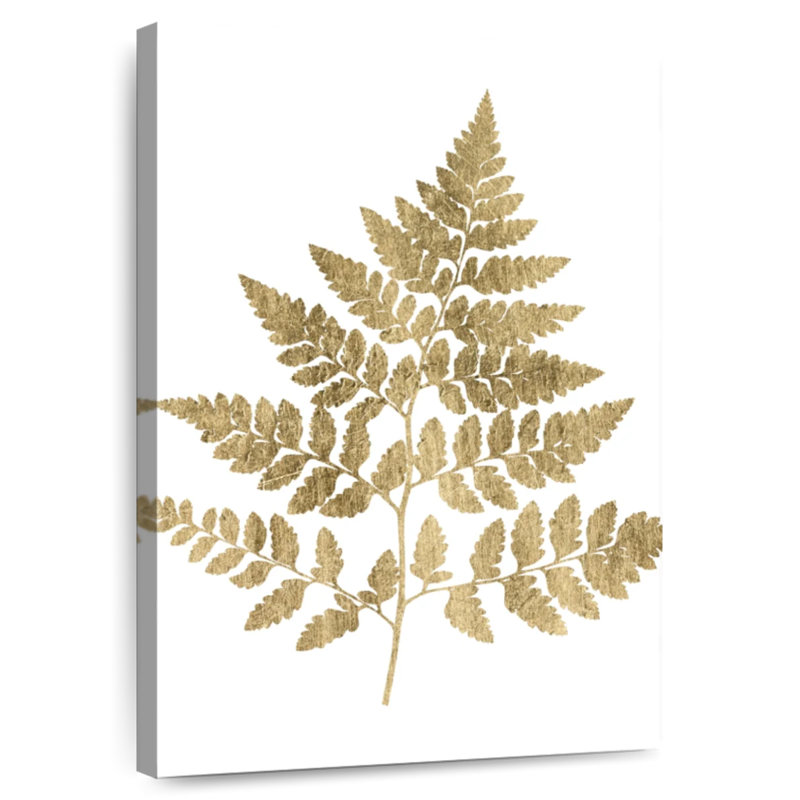 Harnek Graphic Gold Fern I, 48" H x 32" W