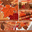 Chemin de table brodé de feuilles d'érable d'automne de 183 cm