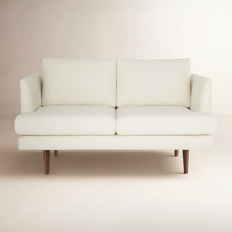 Miller 54" Upholstered Loveseat, Cream Boucle 