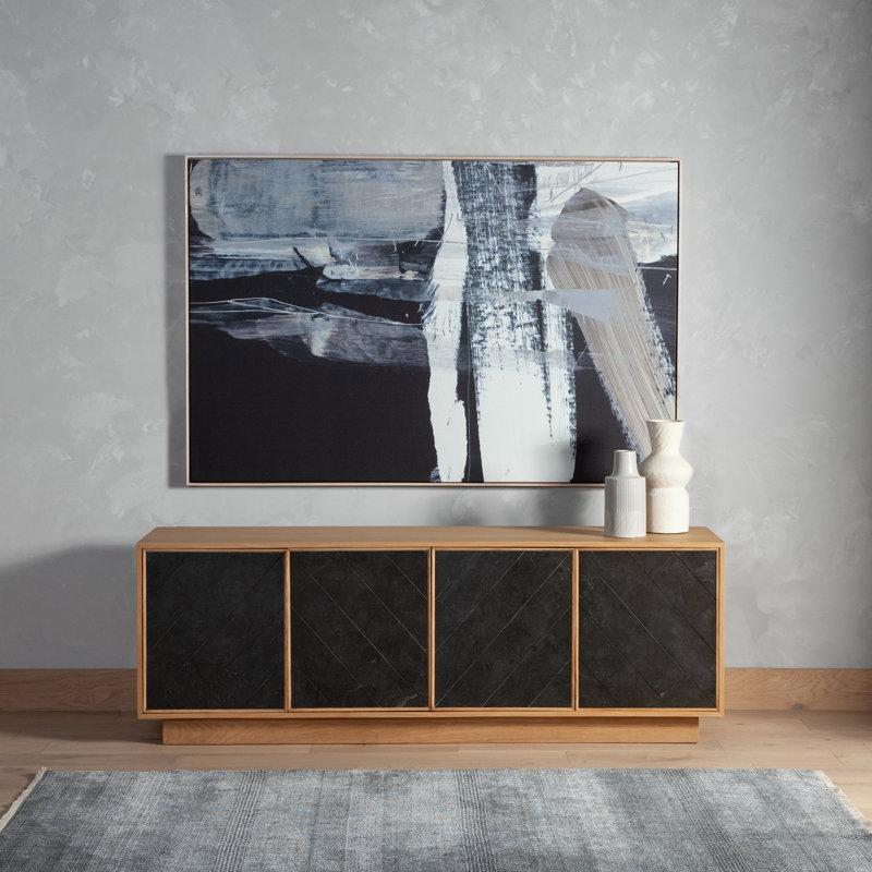 Mansion Painting by Dan Hobday, Light Brown Floater Framed, 72" H x 48" W x 2" D