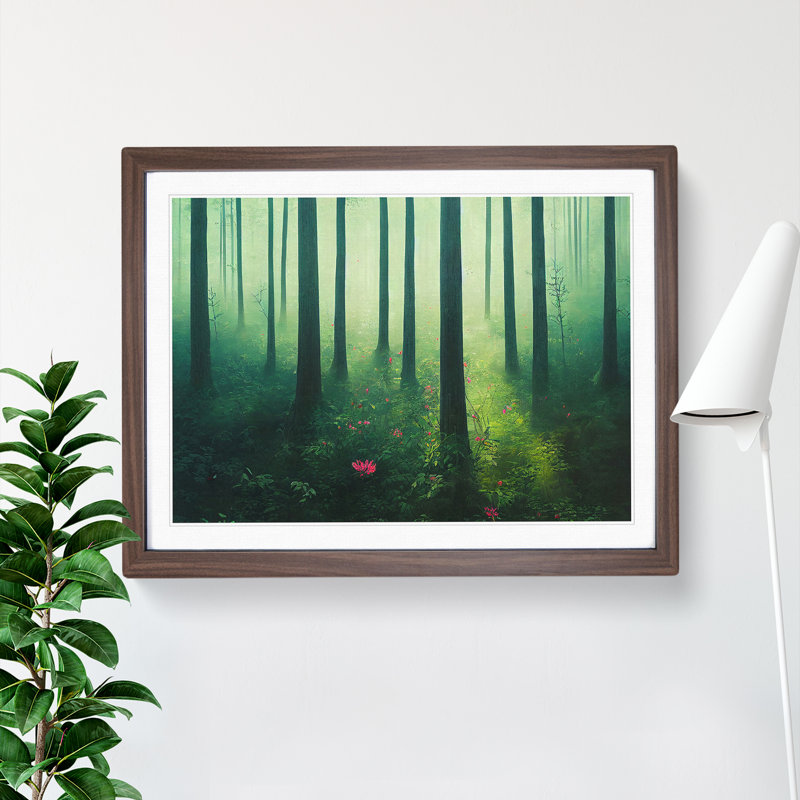 Unbeatable Spring Forest - Framed Print, 46cm H x 64cm W x 2cm D, Walnut Framed
