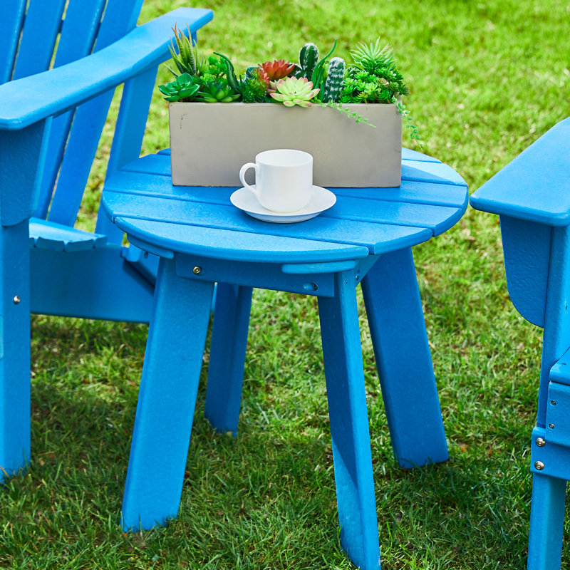 Ramonita Round Outdoor Side Table , 20 " W 20 " D, Blue