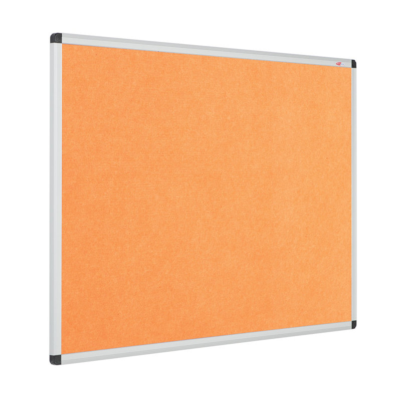 Aluminium Framed Resist-a-Flame Bulletin Board, 90cm H x 60cm W, Orange