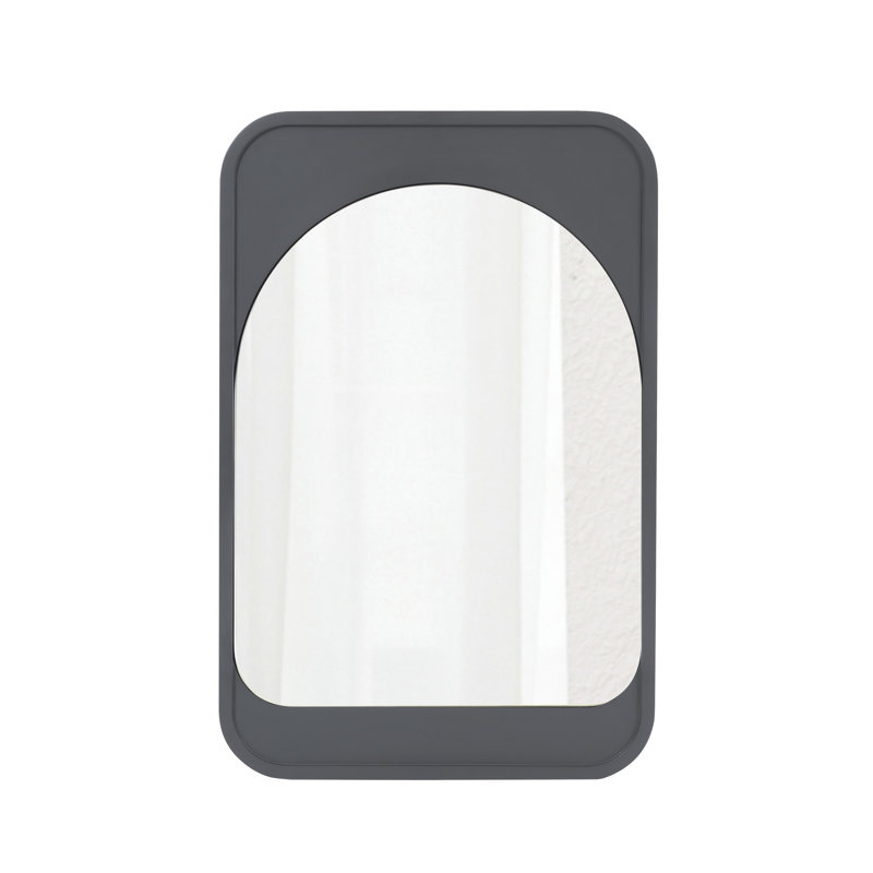 Kittie Kofi Wall Mounted Accent Mirror, Gray