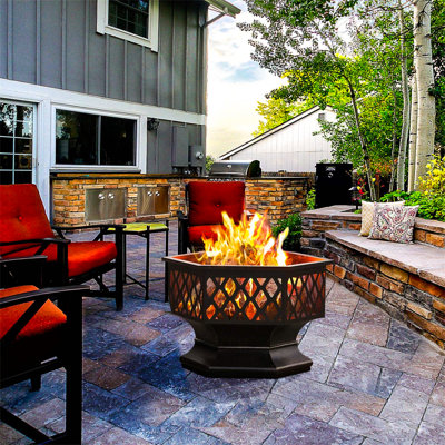 Bulle Round Iron Wood Burning Fire Pit