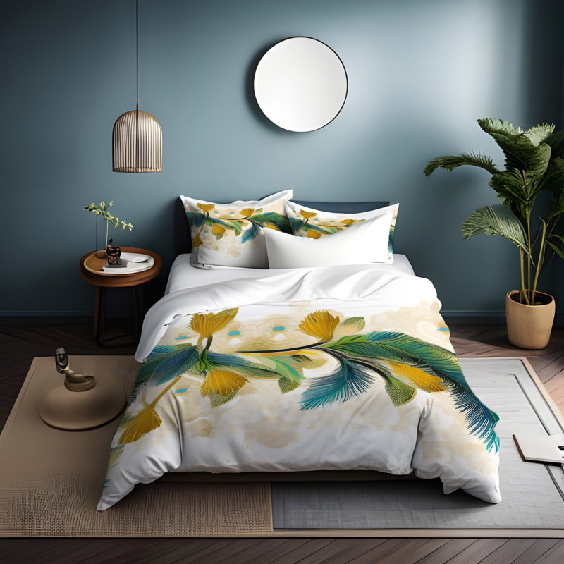 Polyester Abstract Duvet Cover, Twin Duvet Cover + 1 Queen Sham