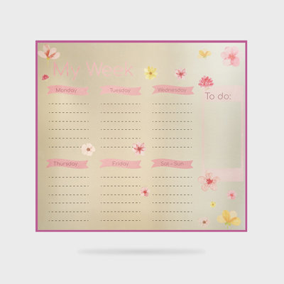 Light Flower Magnetic Wall Mounted Dry Erase Board