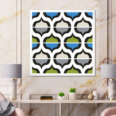 " Green And Blue Retro Geometrics "