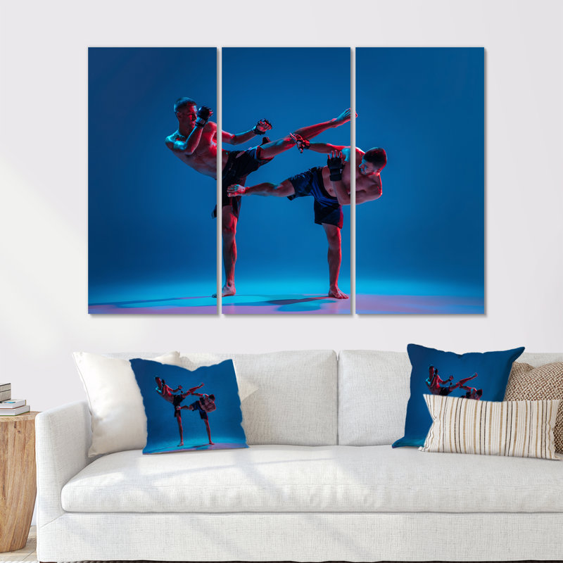Two Mma Fighters Boxing I - Sport Boxing, ensemble d'art mural en toile, H 40 po x l 60 po