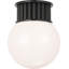 Nolan Flush Mount with White Glass Dome-549083041-549083045