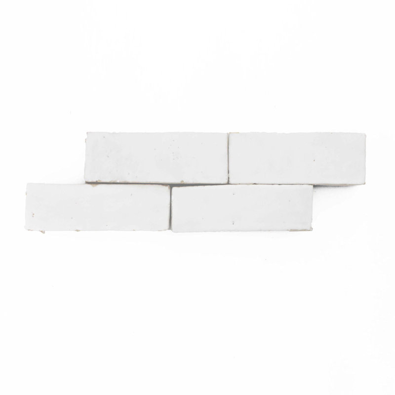 Thin Bejmat Glazed Zellige (13Mm) Sample, Snow White