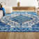 Lathan Bohemian FLAIR Boho Vintage Medallion Cream/Blue Rug