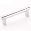 Emtek Select Cabinet Pull 3-1/2" C-C, Rectangular Stem, Smooth Bar-1224381881