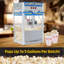 Machine à maïs soufflé Pop Heaven - Bouilloire en acier inoxydable de 12 oz pouvant contenir jusqu'à 80 tasses - Machine à popcorn électrique avec pelle, tasses à mesurer, sacs de service et seaux par Great Northern Popcorn (bleu)
