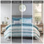 Ensemble de literie 8 pièces Elegant Aqua, polyester hypoallergénique, motif aquarelle pour une utilisation toutes saisons