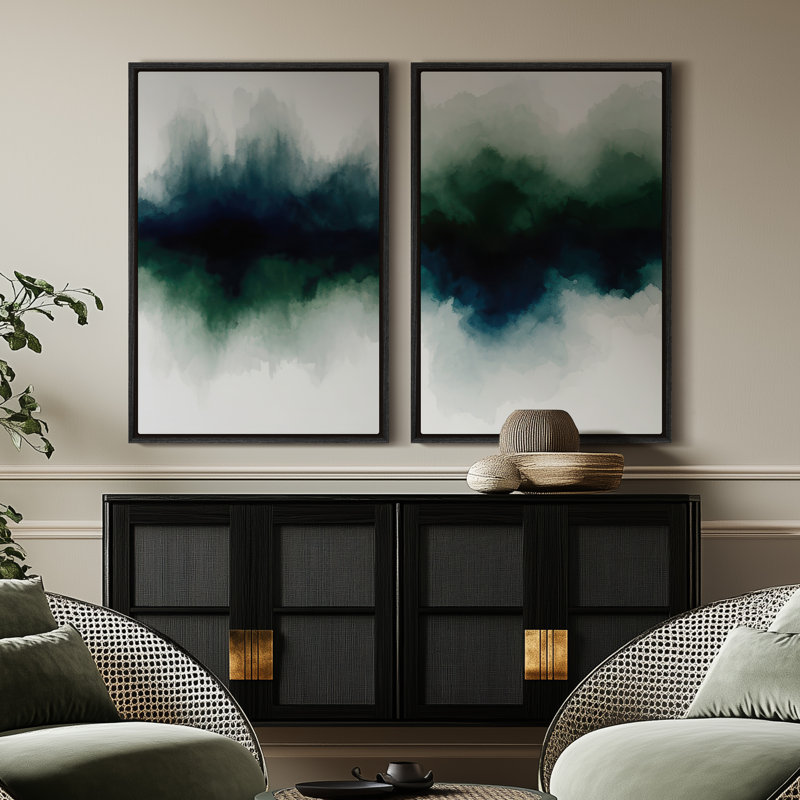 Art mural encadré sur toile, rétro muraux abstraits pour chambre à coucher, H 24 po x l 16 po, Noir