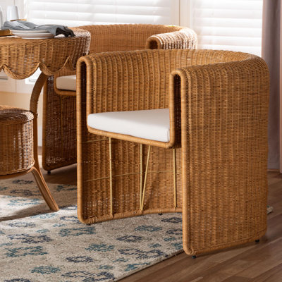 Chaise de baril en rotin naturel Bali & Pari Carina