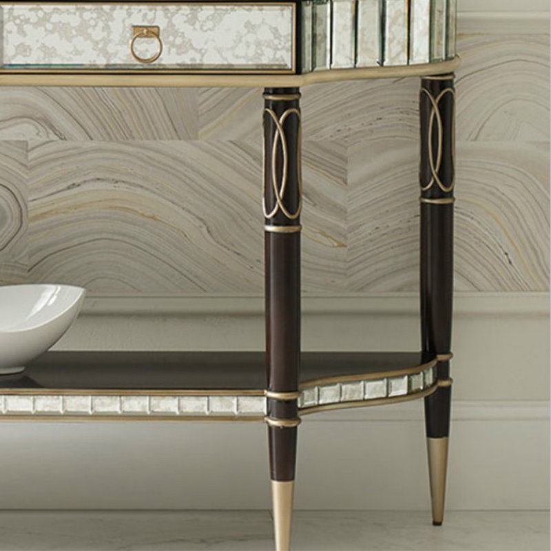 Retro Multifunctional Luxury Console Table, H 35,43 po x l 62,99 po x P 15,75 po
