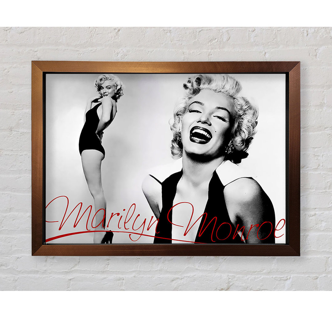 Marilyn Monroe B N W Rot - Druck