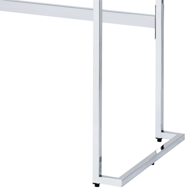 Bureau d'écriture contemporain en marbre blanc avec éléments et rangement fonctionnel