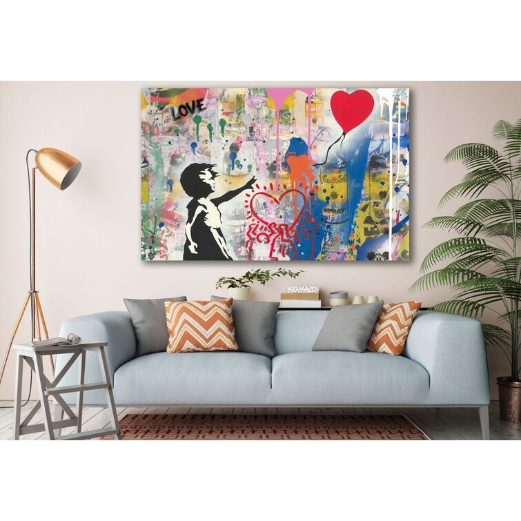 Bless international There Is Always Hope Colourful Banksy Classic Street Wall  Design Painting Canvas Print Art Décor  Reviews Wayfair Canada