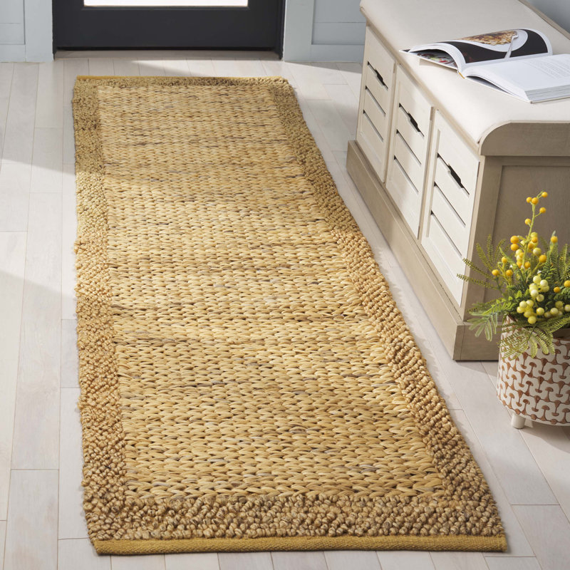 Natural Fiber Handwoven Jute Rug, Runner 2'3" x 8'