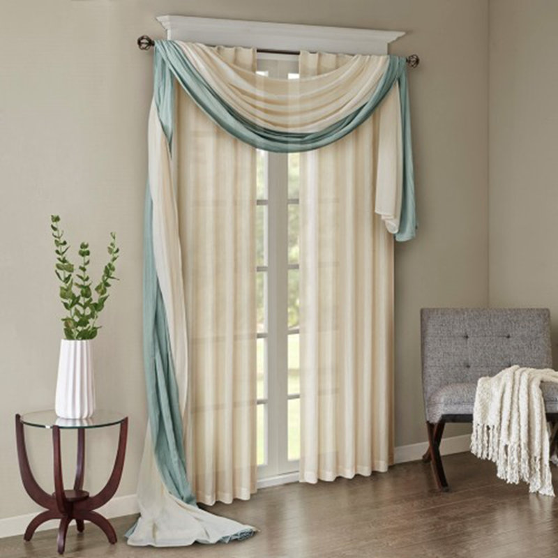Paire de rideaux unis (2 pièces), L 42 po x L 144 po, Crème