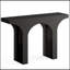 Console de 47 po de style moderne noir pour vestibule et derrière le canapé, table de couloir étroite avec base arquée