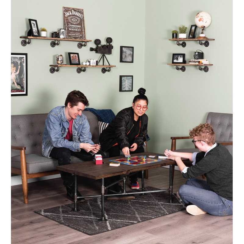 Ensemble de table basse en acier robuste noir