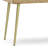 Jager 54"W Solid Mango Wood Desk, Mid-Century Modern with Brass Inlay