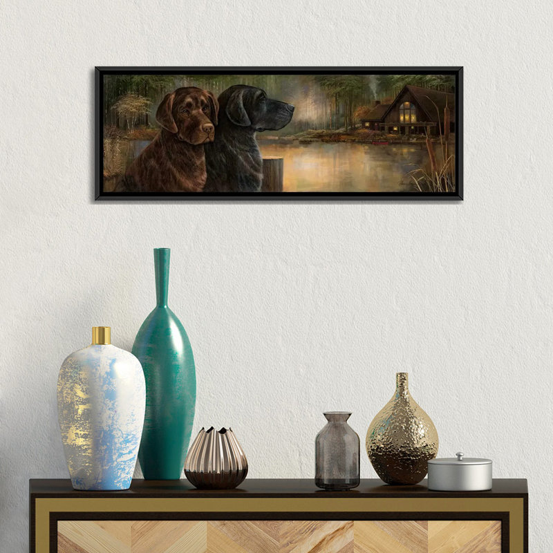 « loyauté companion », impression sur toile, H 12 po x l 36 po x P 1,5 po, Toile avec cadre noir