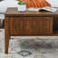 Table basse cannelée moderne Mid Century