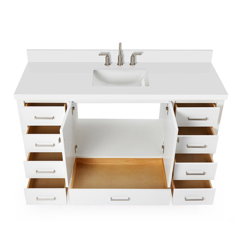 Ensemble de meuble-lavabo simple 61 po Cambridge, Blanc