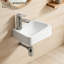 Lavabo vasque de salle de bain 14 "avec robinet, ensemble de drain