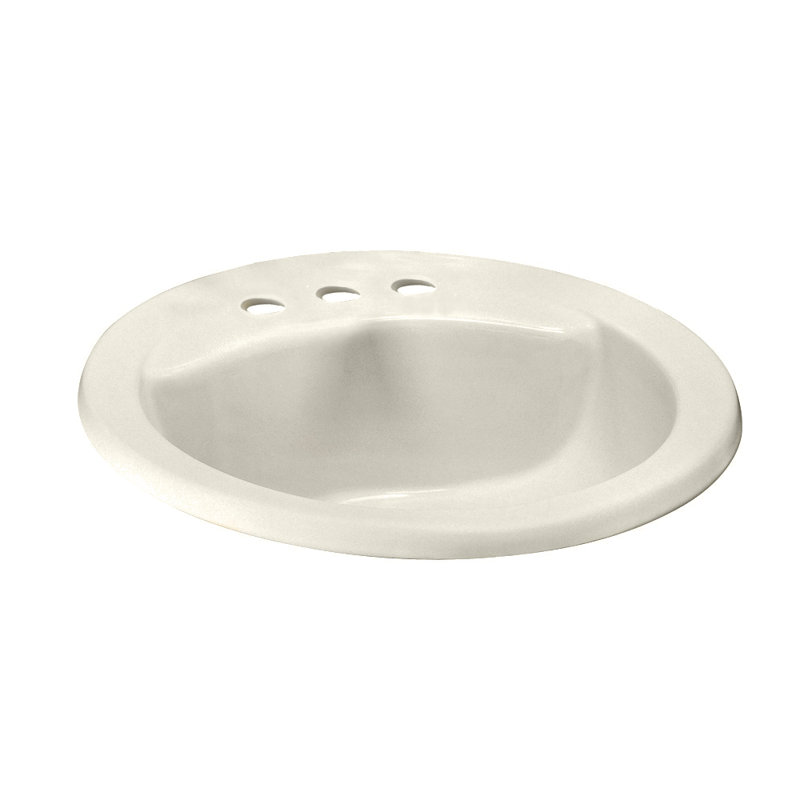 Lavabo de salle de bain ovale encastré en céramique avec trop-plein Cadet, Noir, Entraxe de 8 po